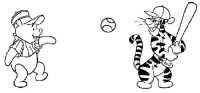 A coloring page of winnie the pooh - group